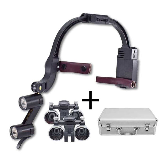 Komplettset M1 Lupe mit 2,5x und 3,5x Linsen + Transportkoffer + 2 Batterien