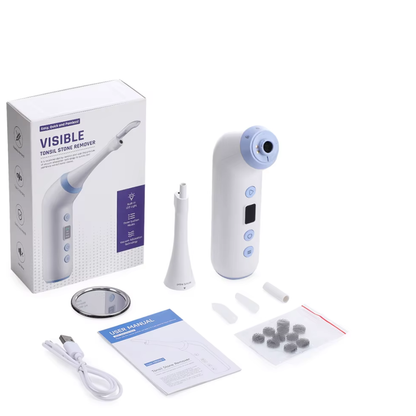 Elektrischer visueller Mandelstein-Entferner Mandelstein-Entfernungsset Vakuum mit Spülspritze Sofortige Absaugung von Mandelsteinen