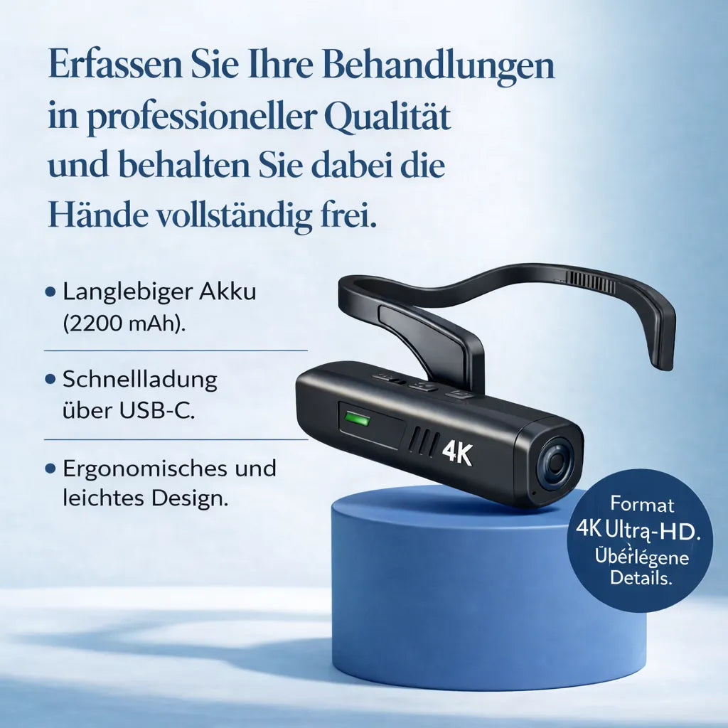 Behandlungen in professioneller Qualität erfassen — Hände vollständig frei