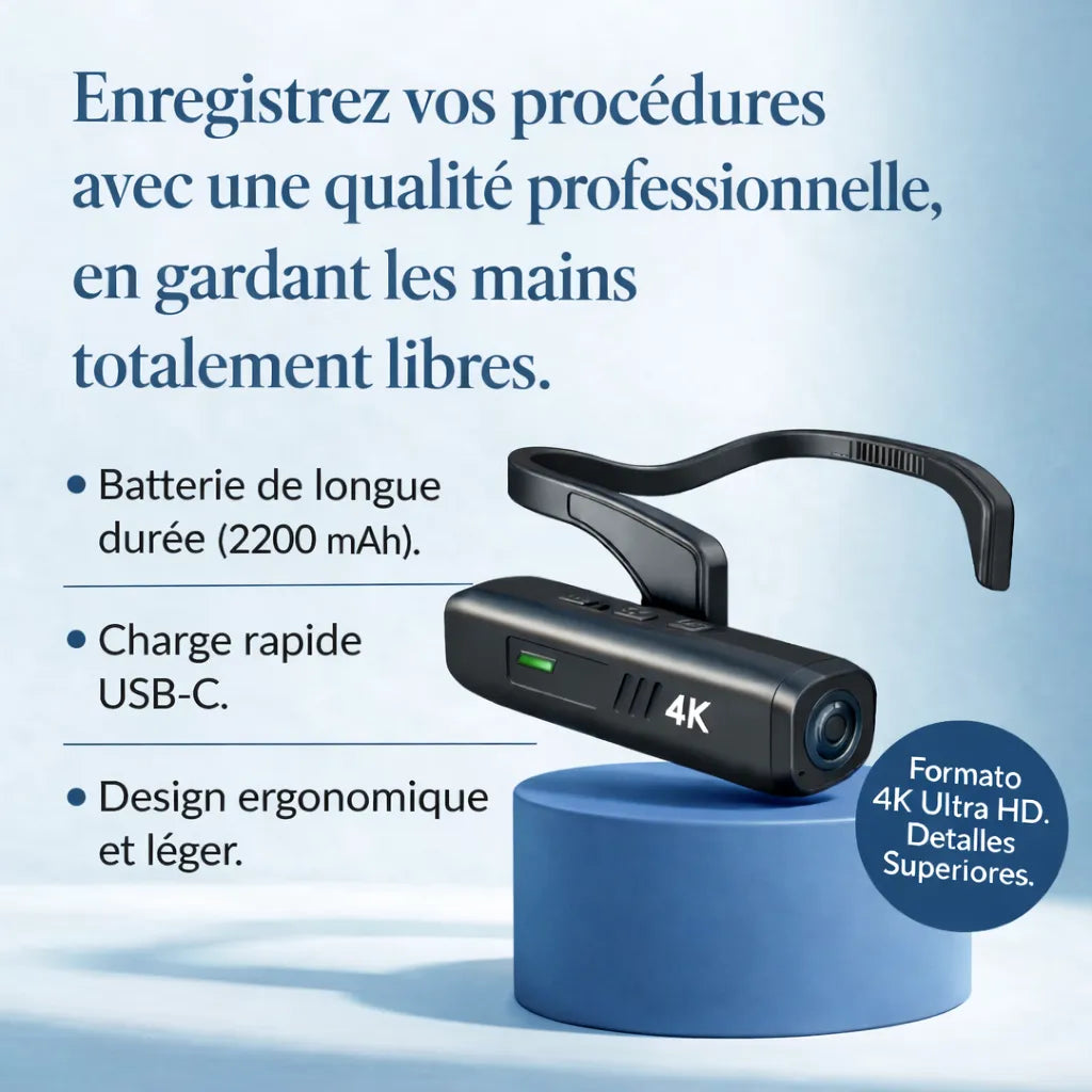 Enregistrez vos procédures en qualité professionnelle — mains totalement libres