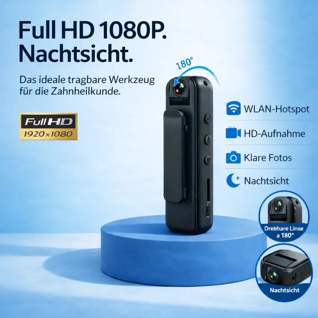 [locale:de] Full HD 1080P, Nachtsicht — das ideale tragbare Werkzeug für die Zahnheilkunde