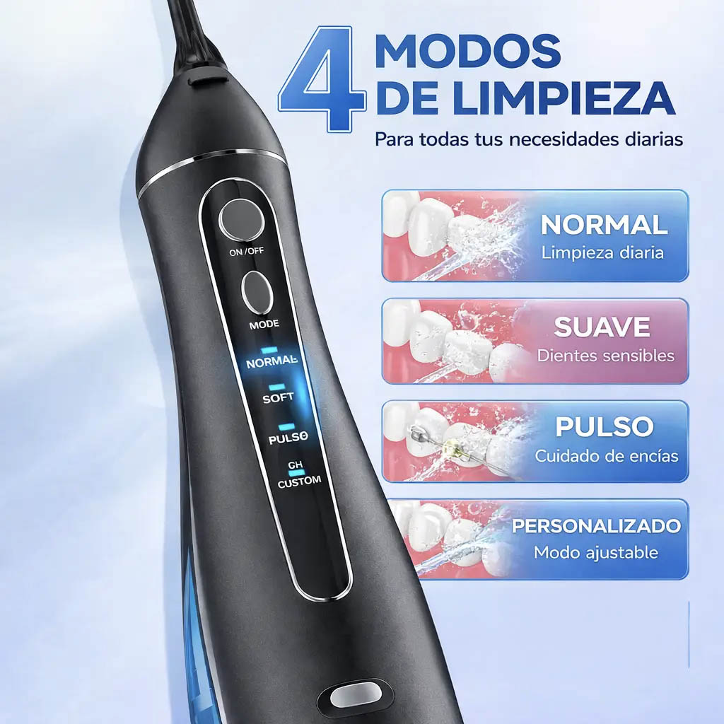 Irrigador Oral Pro: Limpieza Profunda de Nivel Clínico en la Palma de su Mano