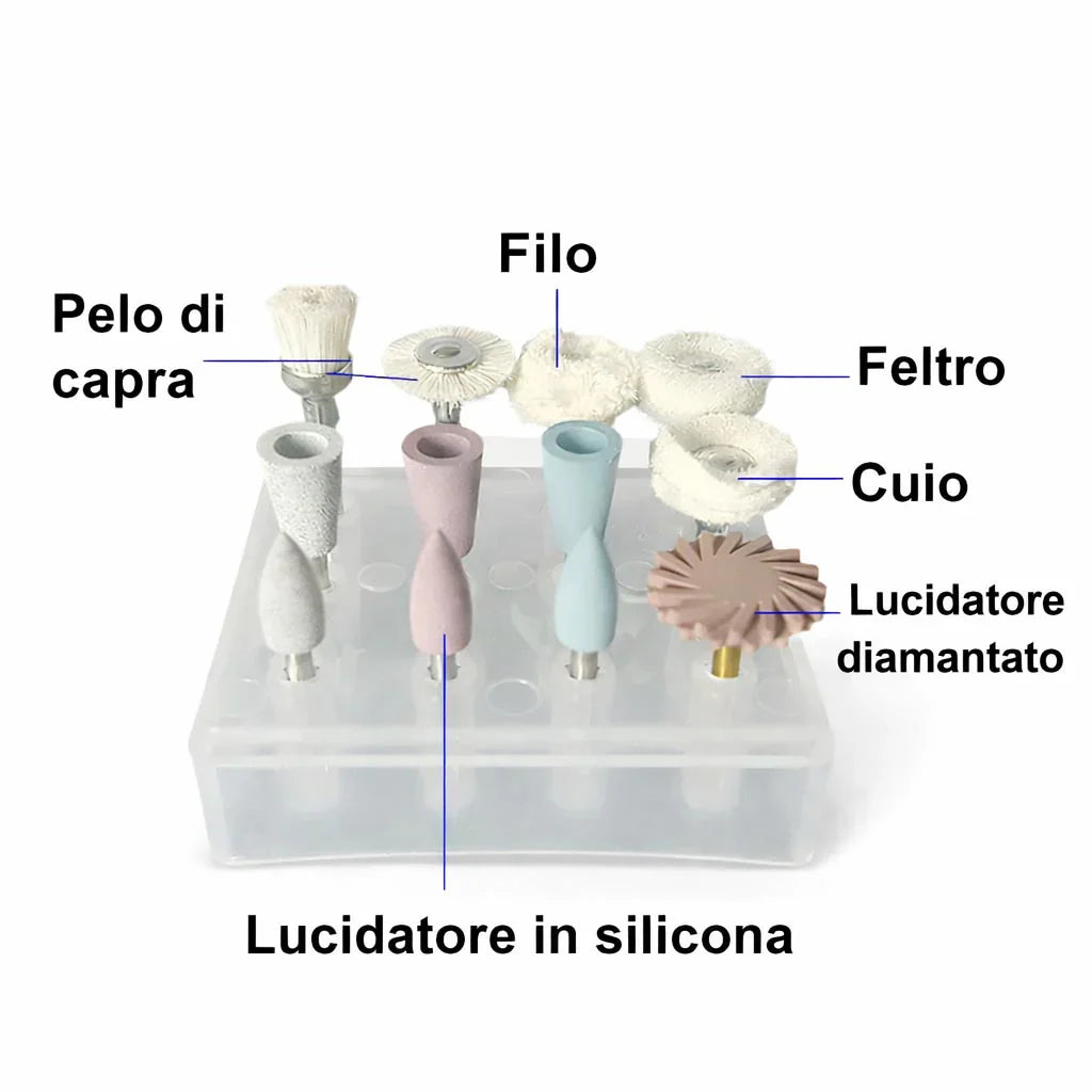 12 piezas para pulido dental