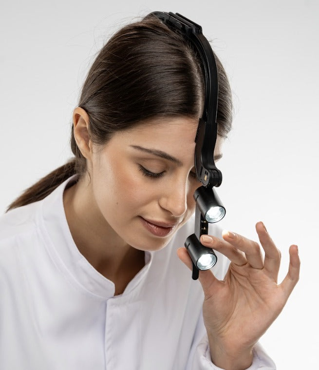 Lente di Ingrandimento M1 con 2 Fari Frontali e 2 Batterie Ricaricabili